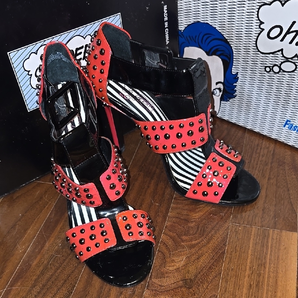 oh...DEER! Studded Pink and Black Women's Heels